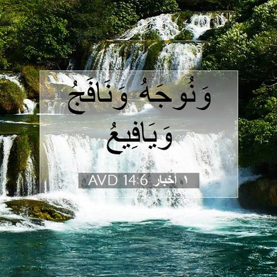 Picture 07 - ١ أخبار 14:6 AVD - وَنُوجَهُ وَنَافَجُ - Bible Verse Picture