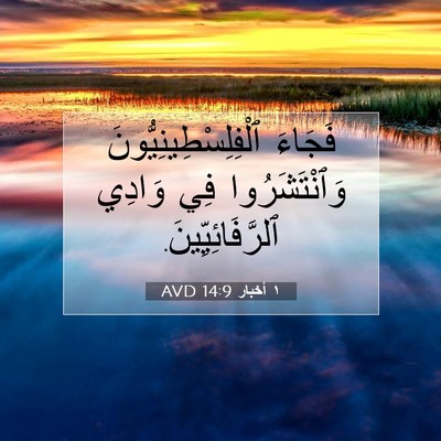 Picture 07 - ١ أخبار 14:9 AVD - فَجَاءَ - Bible Verse Picture