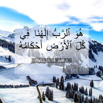Picture 07 - ١ أخبار 16:14 AVD - هُوَ ٱلرَّبُّ إِلَهُنَا. - Bible Verse Picture