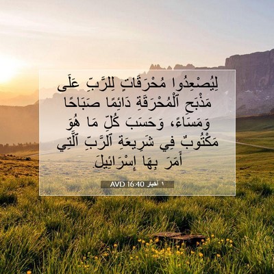 Picture 07 - ١ أخبار 16:40 AVD - لِيُصْعِدُوا مُحْرَقَاتٍ - Bible Verse Picture