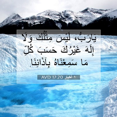 Picture 07 - ١ أخبار 17:20 AVD - يَارَبُّ، لَيْسَ مِثْلُكَ - Bible Verse Picture