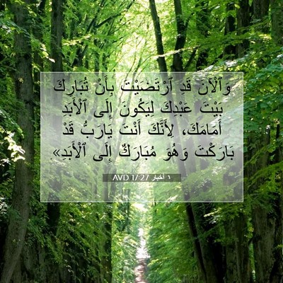 Picture 07 - ١ أخبار 17:27 AVD - وَٱلْآنَ قَدِ ٱرْتَضَيْتَ - Bible Verse Picture