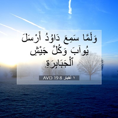 Picture 07 - ١ أخبار 19:8 AVD - وَلَمَّا سَمِعَ دَاوُدُ - Bible Verse Picture