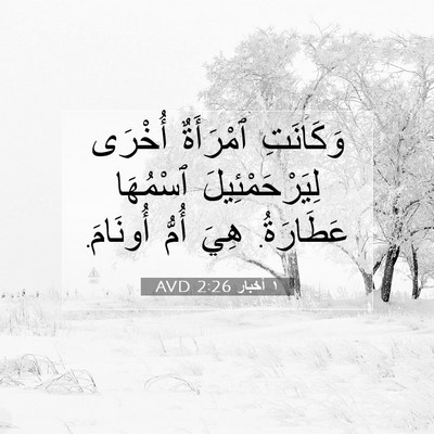 Picture 07 - ١ أخبار 2:26 AVD - وَكَانَتِ ٱمْرَأَةٌ - Bible Verse Picture
