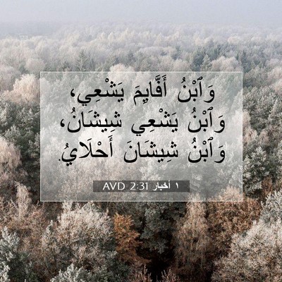 Picture 07 - ١ أخبار 2:31 AVD - وَٱبْنُ أَفَّايِمَ - Bible Verse Picture