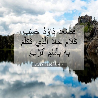 Picture 07 - ١ أخبار 21:19 AVD - فَصَعِدَ دَاوُدُ حَسَبَ - Bible Verse Picture