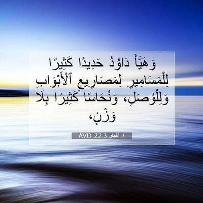 Picture 07 - ١ أخبار 22:3 AVD - وَهَيَّأَ دَاوُدُ - Bible Verse Picture