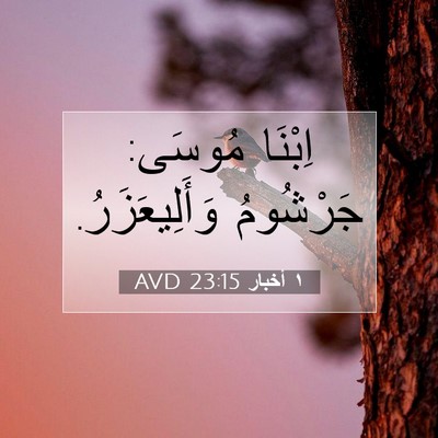 Picture 07 - ١ أخبار 23:15 AVD - اِبْنَا مُوسَى: جَرْشُومُ - Bible Verse Picture