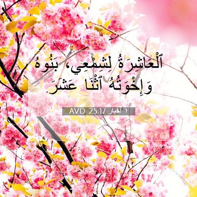 Picture 07 - ١ أخبار 25:17 AVD - ٱلْعَاشِرَةُ لِشِمْعِي، - Bible Verse Picture
