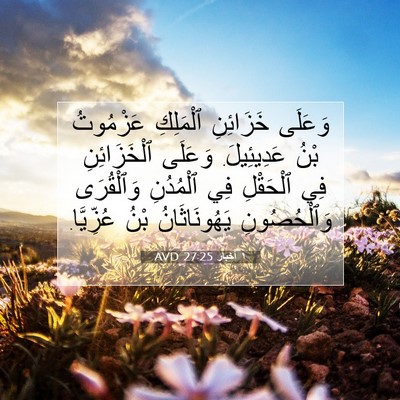 Picture 07 - ١ أخبار 27:25 AVD - وَعَلَى خَزَائِنِ - Bible Verse Picture
