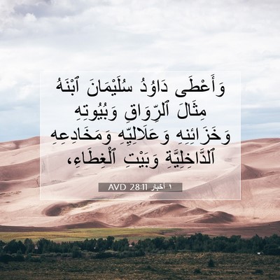 Picture 07 - ١ أخبار 28:11 AVD - وَأَعْطَى دَاوُدُ - Bible Verse Picture