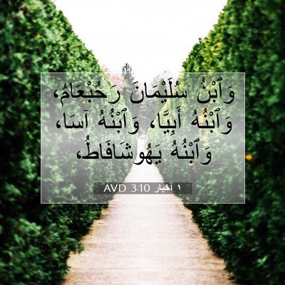 Picture 07 - ١ أخبار 3:10 AVD - وَٱبْنُ سُلَيْمَانَ - Bible Verse Picture
