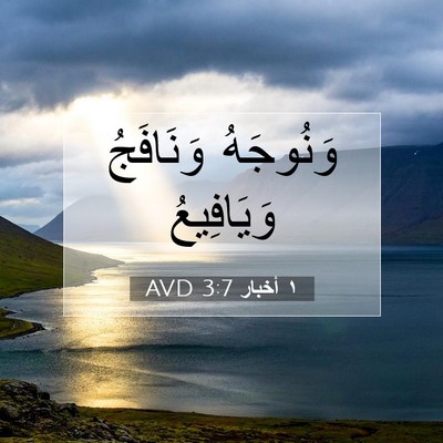 Picture 07 - ١ أخبار 3:7 AVD - وَنُوجَهُ وَنَافَجُ - Bible Verse Picture