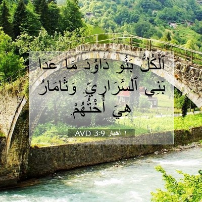 Picture 07 - ١ أخبار 3:9 AVD - ٱلْكُلُّ بَنُو دَاوُدَ مَا - Bible Verse Picture