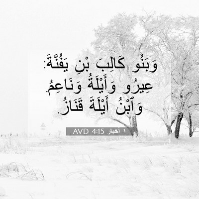 Picture 07 - ١ أخبار 4:15 AVD - وَبَنُو كَالِبَ بْنِ - Bible Verse Picture