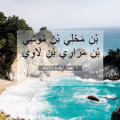 Picture 07 - ١ أخبار 6:47 AVD - بْنِ مَحْلِي بْنِ مُوشِي - Bible Verse Picture