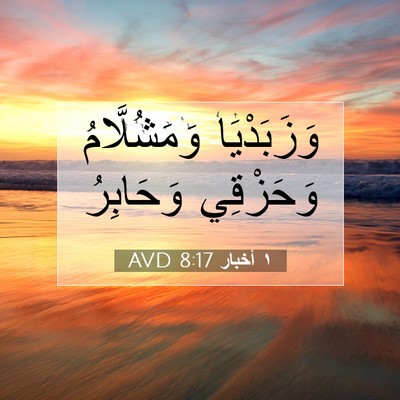 Picture 07 - ١ أخبار 8:17 AVD - وَزَبَدْيَا وَمَشُلَّامُ - Bible Verse Picture