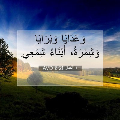 Picture 07 - ١ أخبار 8:21 AVD - وَعَدَايَا وَبَرَايَا - Bible Verse Picture