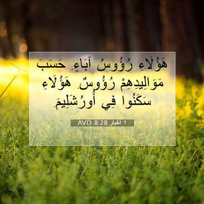 Picture 07 - ١ أخبار 8:28 AVD - هَؤُلَاءِ رُؤُوسُ آبَاءٍ. - Bible Verse Picture