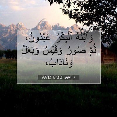 Picture 07 - ١ أخبار 8:30 AVD - وَٱبْنُهُ ٱلْبِكْرُ - Bible Verse Picture