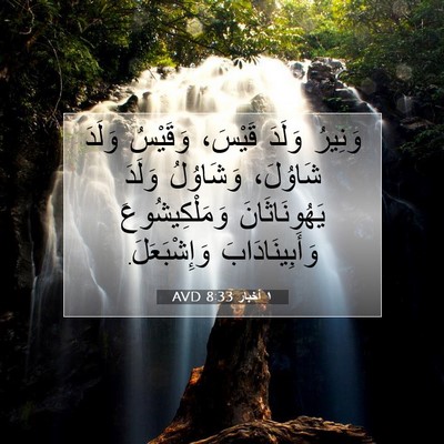 Picture 07 - ١ أخبار 8:33 AVD - وَنِيرُ وَلَدَ قَيْسَ، - Bible Verse Picture