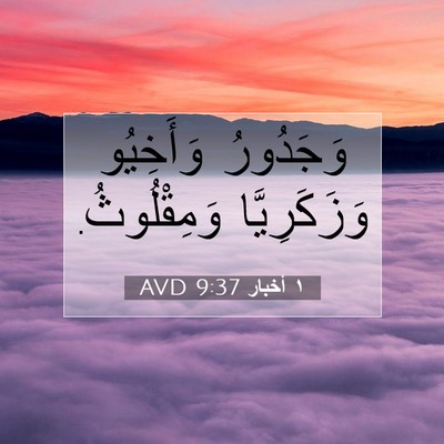 Picture 07 - ١ أخبار 9:37 AVD - وَجَدُورُ وَأَخِيُو - Bible Verse Picture