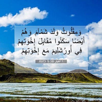 Picture 07 - ١ أخبار 9:38 AVD - وَمِقْلُوثُ وَلَدَ - Bible Verse Picture