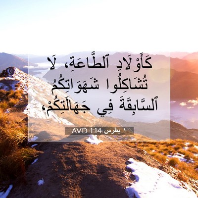 Picture 07 - ١ بطرس 1:14 AVD - كَأَوْلَادِ ٱلطَّاعَةِ، - Bible Verse Picture