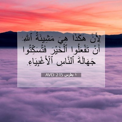 Picture 07 - ١ بطرس 2:15 AVD - لِأَنَّ هَكَذَا هِيَ - Bible Verse Picture
