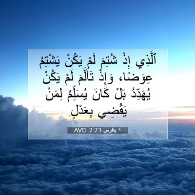 Picture 07 - ١ بطرس 2:23 AVD - ٱلَّذِي إِذْ شُتِمَ لَمْ - Bible Verse Picture