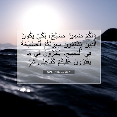 Picture 07 - ١ بطرس 3:16 AVD - وَلَكُمْ ضَمِيرٌ صَالِحٌ، - Bible Verse Picture