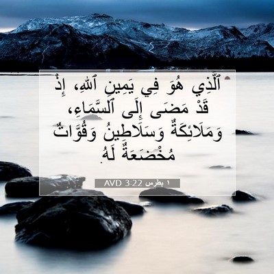 Picture 07 - ١ بطرس 3:22 AVD - ٱلَّذِي هُوَ فِي يَمِينِ - Bible Verse Picture