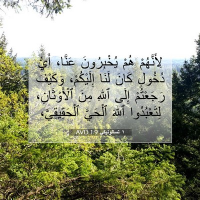 Picture 07 - ١ تسالونيكي 1:9 AVD - لِأَنَّهُمْ هُمْ - Bible Verse Picture