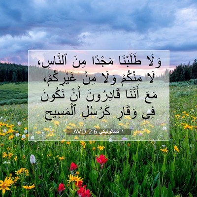 Picture 07 - ١ تسالونيكي 2:6 AVD - وَلَا طَلَبْنَا مَجْدًا - Bible Verse Picture