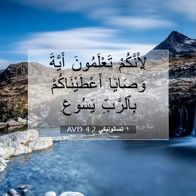 Picture 07 - ١ تسالونيكي 4:2 AVD - لِأَنَّكُمْ تَعْلَمُونَ - Bible Verse Picture