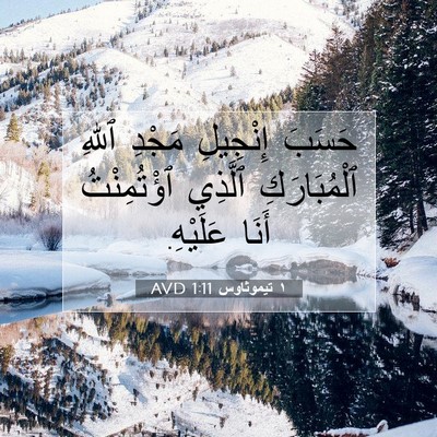 Picture 07 - ١ تيموثاوس 1:11 AVD - حَسَبَ إِنْجِيلِ مَجْدِ - Bible Verse Picture
