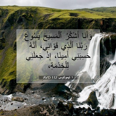 Picture 07 - ١ تيموثاوس 1:12 AVD - وَأَنَا أَشْكُرُ - Bible Verse Picture