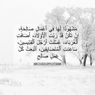 Picture 07 - ١ تيموثاوس 5:10 AVD - مَشْهُودًا لَهَا فِي - Bible Verse Picture