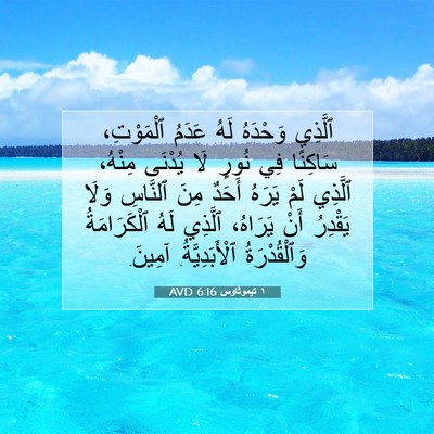 Picture 07 - ١ تيموثاوس 6:16 AVD - ٱلَّذِي وَحْدَهُ لَهُ - Bible Verse Picture