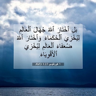 Picture 07 - ١ كورنثوس 1:27 AVD - بَلِ ٱخْتَارَ ٱللهُ - Bible Verse Picture