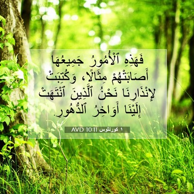 Picture 07 - ١ كورنثوس 10:11 AVD - فَهَذِهِ ٱلْأُمُورُ - Bible Verse Picture