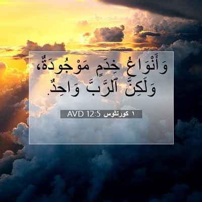Picture 07 - ١ كورنثوس 12:5 AVD - وَأَنْوَاعُ خِدَمٍ - Bible Verse Picture