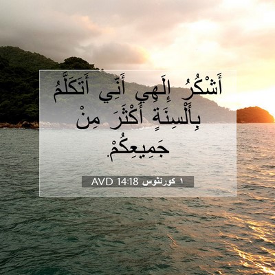 Picture 07 - ١ كورنثوس 14:18 AVD - أَشْكُرُ إِلَهِي أَنِّي - Bible Verse Picture
