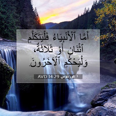 Picture 07 - ١ كورنثوس 14:29 AVD - أَمَّا ٱلْأَنْبِيَاءُ - Bible Verse Picture