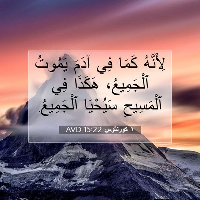 Picture 07 - ١ كورنثوس 15:22 AVD - لِأَنَّهُ كَمَا فِي آدَمَ - Bible Verse Picture