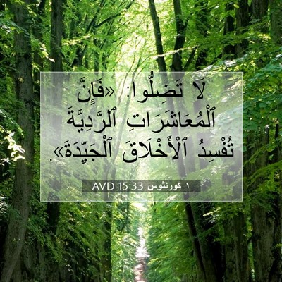 Picture 07 - ١ كورنثوس 15:33 AVD - لَا تَضِلُّوا: «فَإِنَّ - Bible Verse Picture