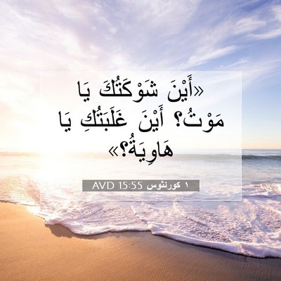 Picture 07 - ١ كورنثوس 15:55 AVD - «أَيْنَ شَوْكَتُكَ يَا - Bible Verse Picture