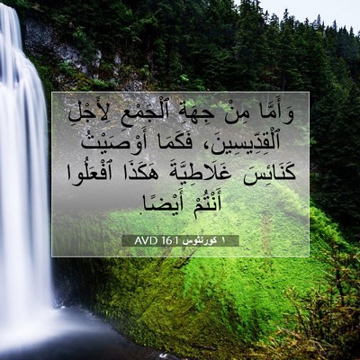 Picture 07 - ١ كورنثوس 16:1 AVD - وَأَمَّا مِنْ جِهَةِ - Bible Verse Picture