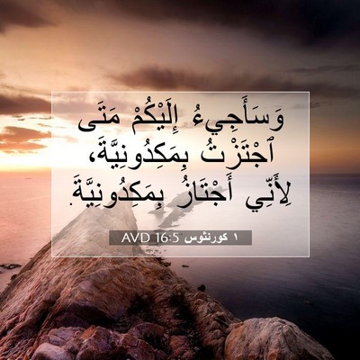 Picture 07 - ١ كورنثوس 16:5 AVD - وَسَأَجِيءُ إِلَيْكُمْ - Bible Verse Picture