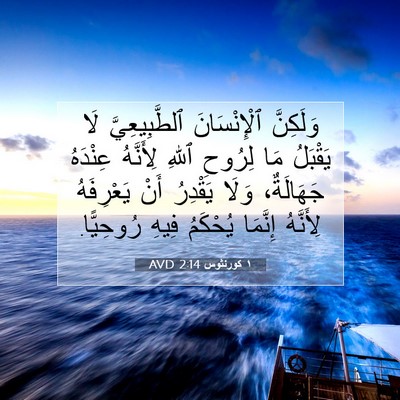 Picture 07 - ١ كورنثوس 2:14 AVD - وَلَكِنَّ ٱلْإِنْسَانَ - Bible Verse Picture
